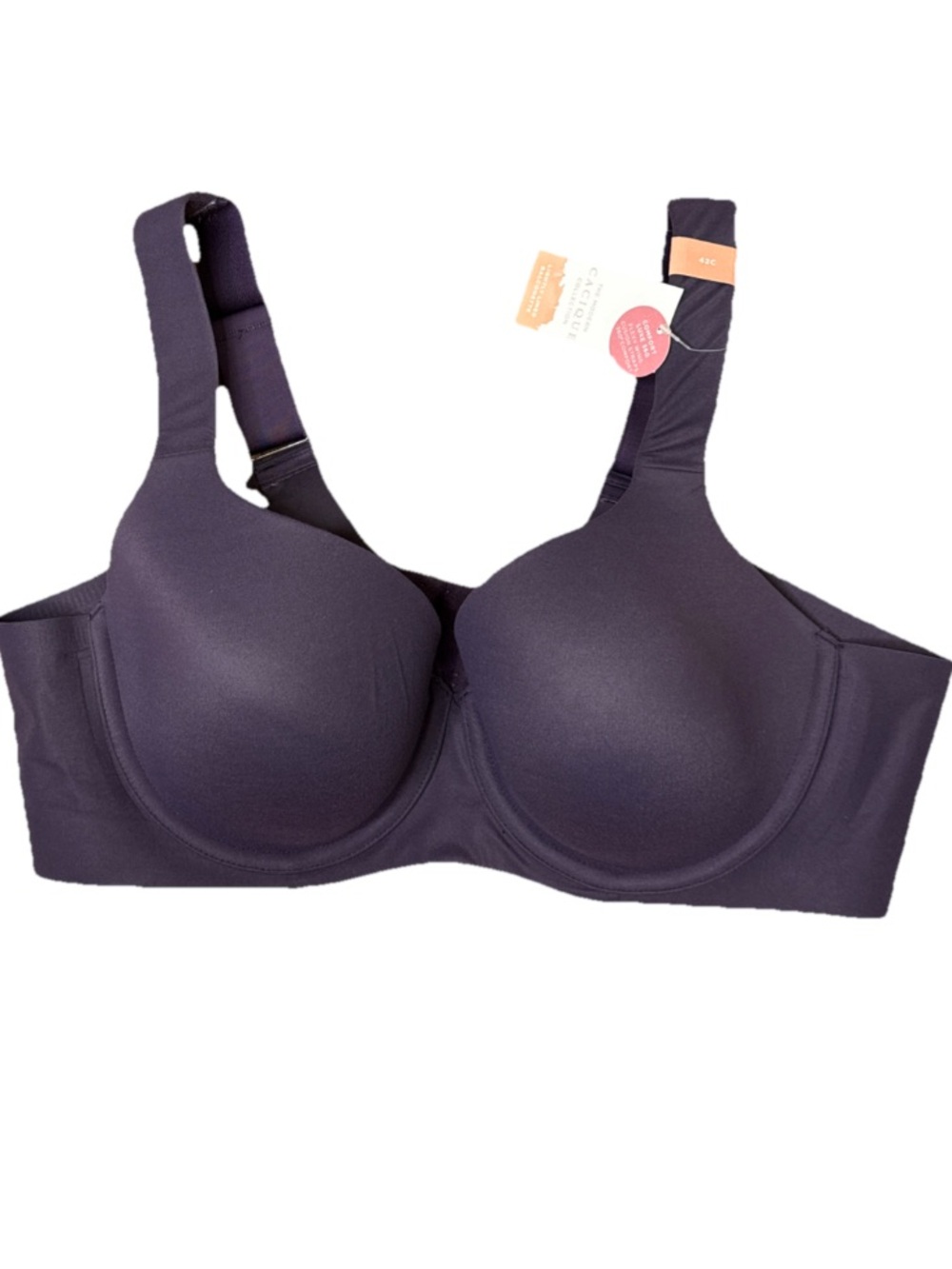 CACIQUE Bra Lightly Lined Balconette Underwire Comfort Flex 360 New Plum Purple